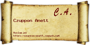 Czuppon Anett névjegykártya